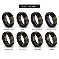 font options for inside engraving on gunmetal & black gothic latin cross rings