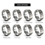 font options for inside engraving on silver gpu chip rings