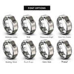 font options for inside engraving on grey gpu chip rings