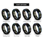 font options for inside engraving on gunmetal & blue gpu chip rings