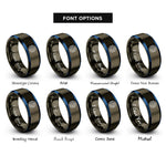 font options for inside engraving on gunmetal & blue gpu chip rings