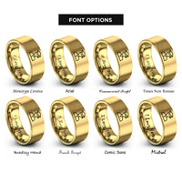 font options for inside engraving on gold graduate rings