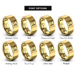 font options for inside engraving on gold graduation cap rings