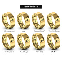 font options for inside engraving on gold graduation cap rings