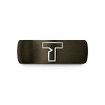 unique presents for friends – gunmetal & black tungsten dovetail joint wedding band