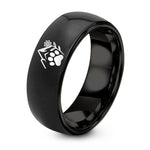 Graduation Gift for Best Friend – black tungsten mountain paw wildflower ring