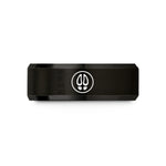 engraved jewelry for women – black tungsten bison print wedding band