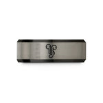 best rings for women – black & silver tungsten earbuds note wedding band