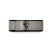 best rings for women – black & silver tungsten earbuds note wedding band