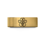 unique present for her – gold tungsten paw cross center wedding band