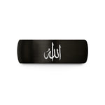 unique present for him – black tungsten allah arabic (calligraphy) wedding band