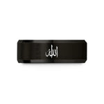 unique present for him – black tungsten allah arabic (calligraphy) wedding band