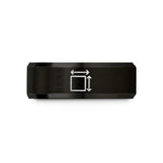tungsten ring for men – black tungsten dimension lines icon wedding band