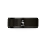 men's present rings – black tungsten eternal flame wedding band