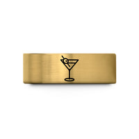 present ideas for him – gold tungsten martini olive wedding band