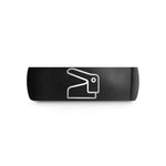 personalized friend present sets – black tungsten corner rounder wedding band