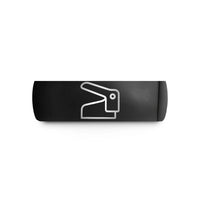 personalized friend present sets – black tungsten corner rounder wedding band