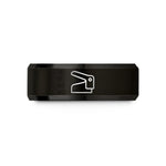 unique presents for friends – black tungsten corner rounder wedding band