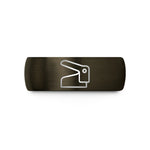 personalized friend present sets – gunmetal & black tungsten corner rounder wedding band
