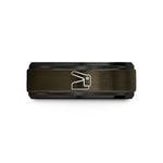 personalized friend present sets – gunmetal & black tungsten corner rounder wedding band