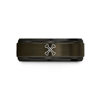 special presents for pals – gunmetal & black tungsten femur crossbones wedding band