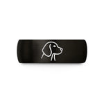 ring present ideas women – black & gold tungsten beagle wedding band