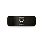 unique rings for her – black tungsten djembe wedding band