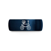 unique presents for her – blue tungsten robot rover wedding band