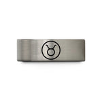 tungsten rings for women – gray tungsten taurus sign circle wedding band