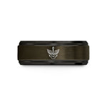 personalized presents for guys – gunmetal & black tungsten winged guitar lightning wedding band