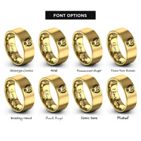 font options for inside engraving on gold graduation seal rings