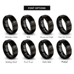 font options for inside engraving on black grain elevator rings