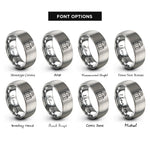 font options for inside engraving on silver grain elevator rings