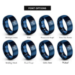 font options for inside engraving on blue grand canyon rim rings