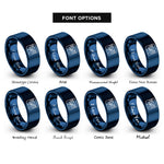 font options for inside engraving on blue grand canyon rim rings
