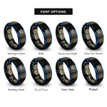 font options for inside engraving on gunmetal & blue grand canyon rim rings