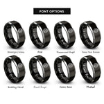 font options for inside engraving on black & silver graticule grid rings