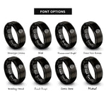 font options for inside engraving on black graticule grid rings