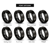 font options for inside engraving on black graticule grid rings