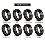 font options for inside engraving on black graveyard fence rings