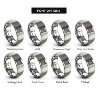 font options for inside engraving on silver graveyard fence rings