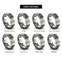 font options for inside engraving on gray great dane rings