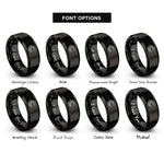 font options for inside engraving on black great wave sun rings