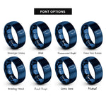 font options for inside engraving on blue greenland rings