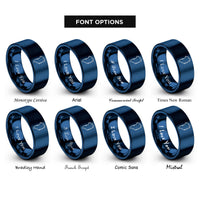 font options for inside engraving on blue greenland rings