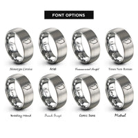 font options for inside engraving on silver greenland rings