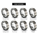 font options for inside engraving on silver greenland rings