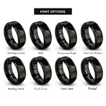font options for inside engraving on black greenland paddle horizontal rings