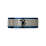 her tungsten wedding band – blue & grey tungsten photon wedding band