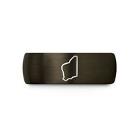 unisex tungsten wedding band – gunmetal & blue tungsten western australia wedding band